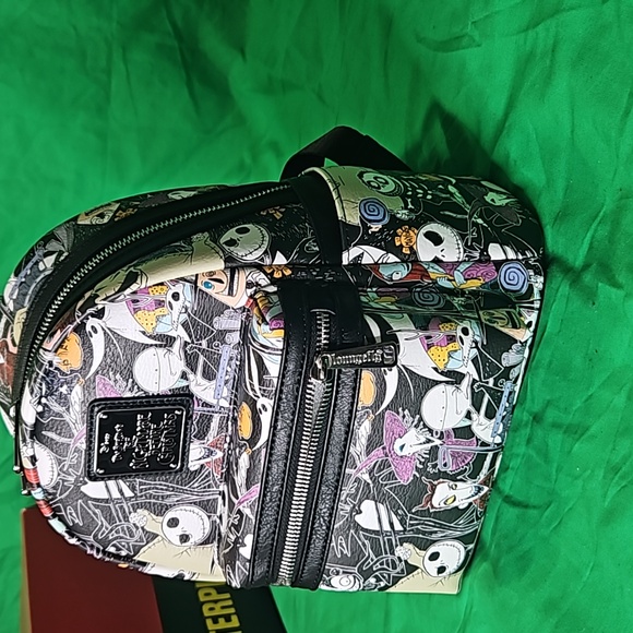Disney Loougefly Nightmare Before Christmas mini Faux Leather back pack - Picture 10 of 15